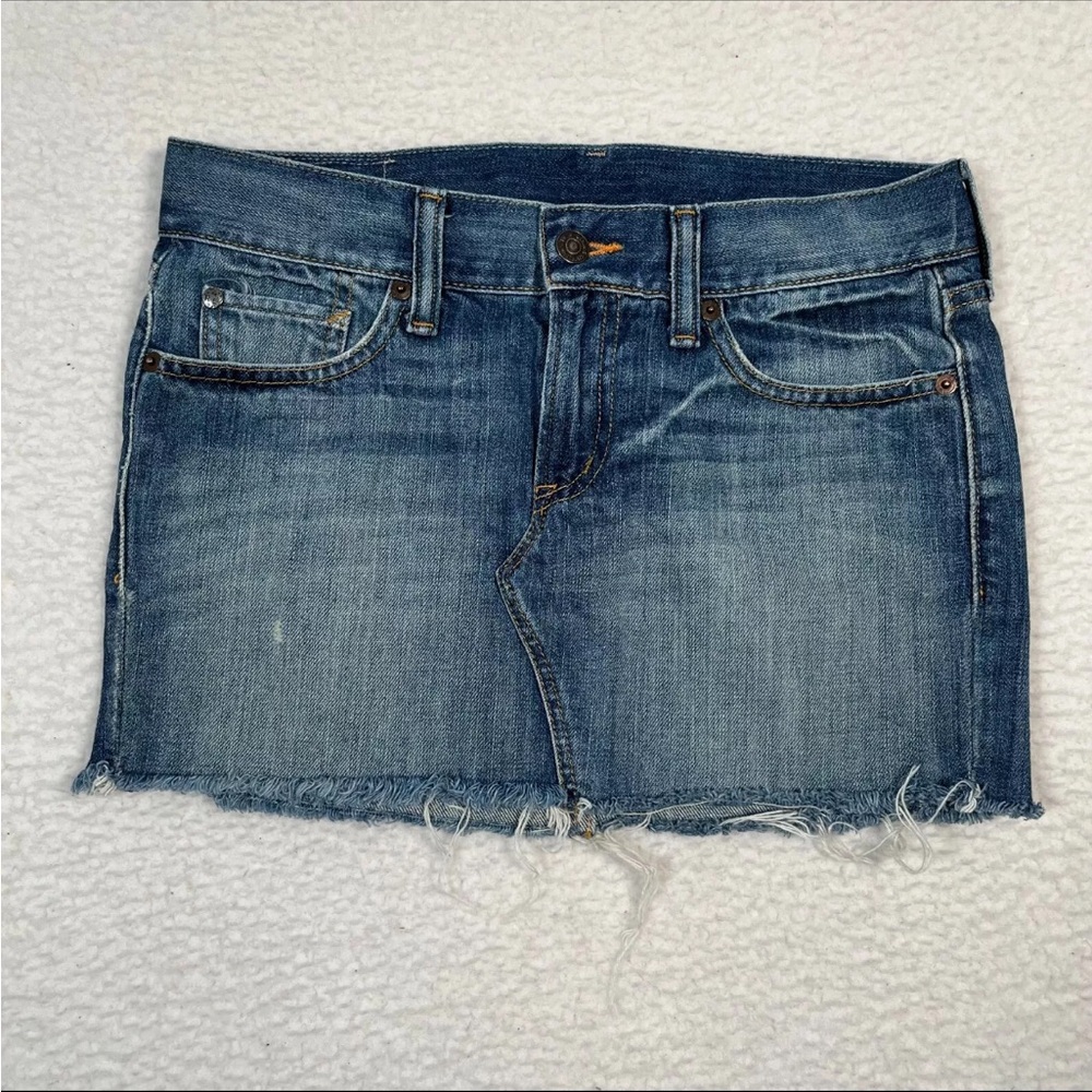 Denim & Supply Ralph Lauren denim mini skirt with frayed hem #Y2K